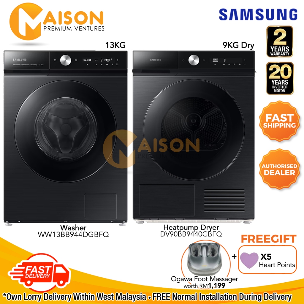 Samsung Inverter Front Load Washer with AI EcoBubble™ 13KG