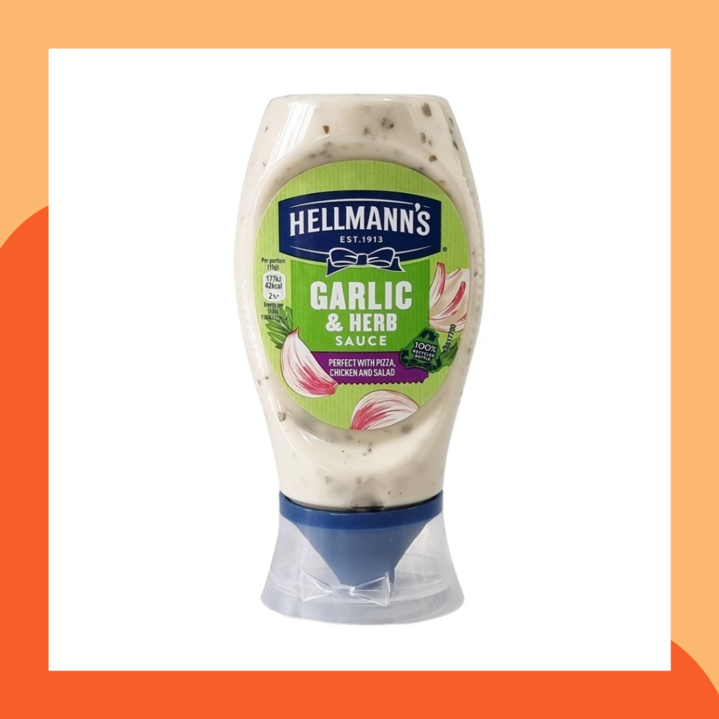 Hellmann's Garlic & Herb Sauce Squeezy 250ml Shopee Malaysia