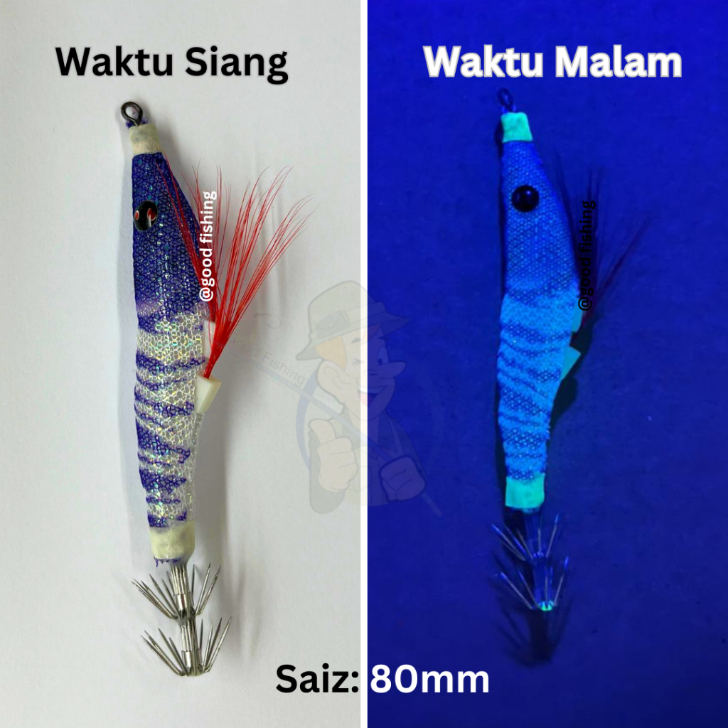 CANDAT SOTONG 80MM / 95mm 5G/6G Squid Jig lure Luminous Egi CLONE EZ