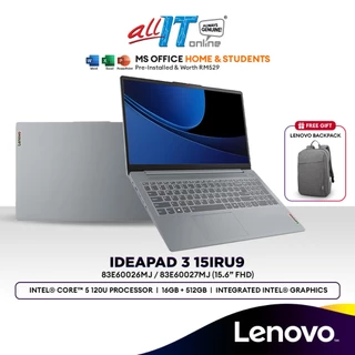 Lenovo IdeaPad Slim 3 15IRU9 15.6" FHD Laptop (Intel® Core™ 5 120U | 16GB | 512GB SSD | Intel® Graphics | W11 | H&S)