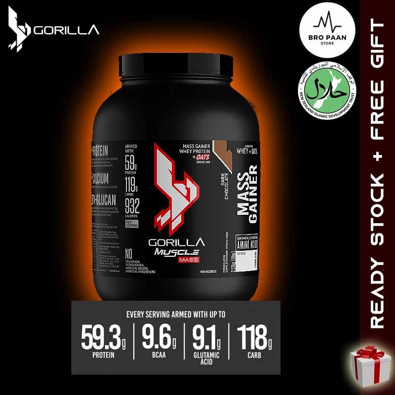 Mass Gainer Gorilla 8000g Schokolade - Weight Gainer - Black