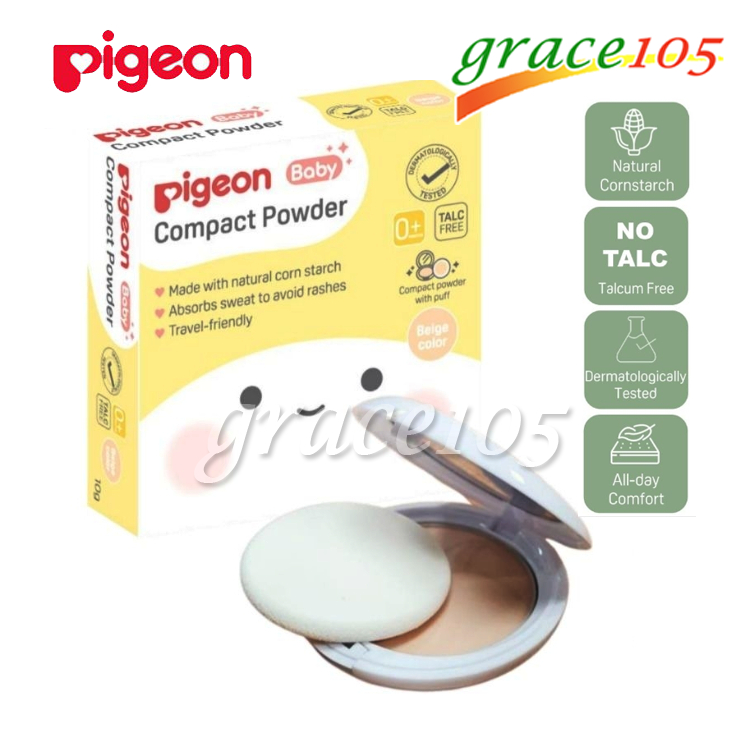 Pigeon Baby Compact Powder 10g Beige Color | Shopee Malaysia