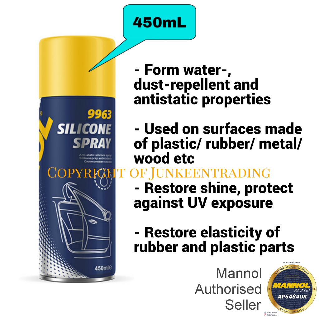 Mannol 9963 Silicone Spray (450mL) Lubricate rubber seals of window