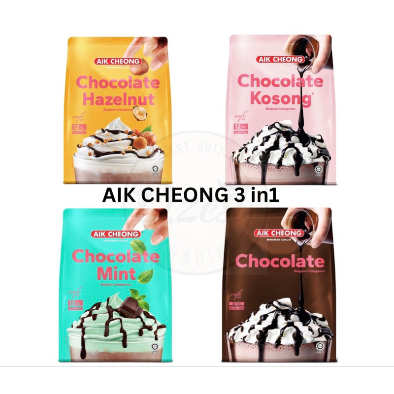 Aik Cheong 3 In 1 Chocolate Series - Chocolate Mint/ Chocolate Hazelnut ...