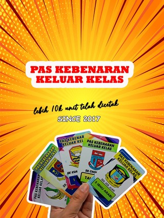 Pas Tag Kad Kebenaran Keluar Kelas | Shopee Malaysia