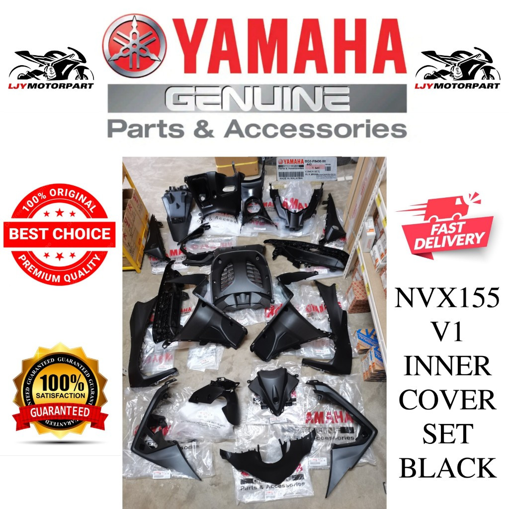 100% ORIGINAL HLY NVX155 V1 INNER COVER SET BLACK HITAM (19 PCS ...