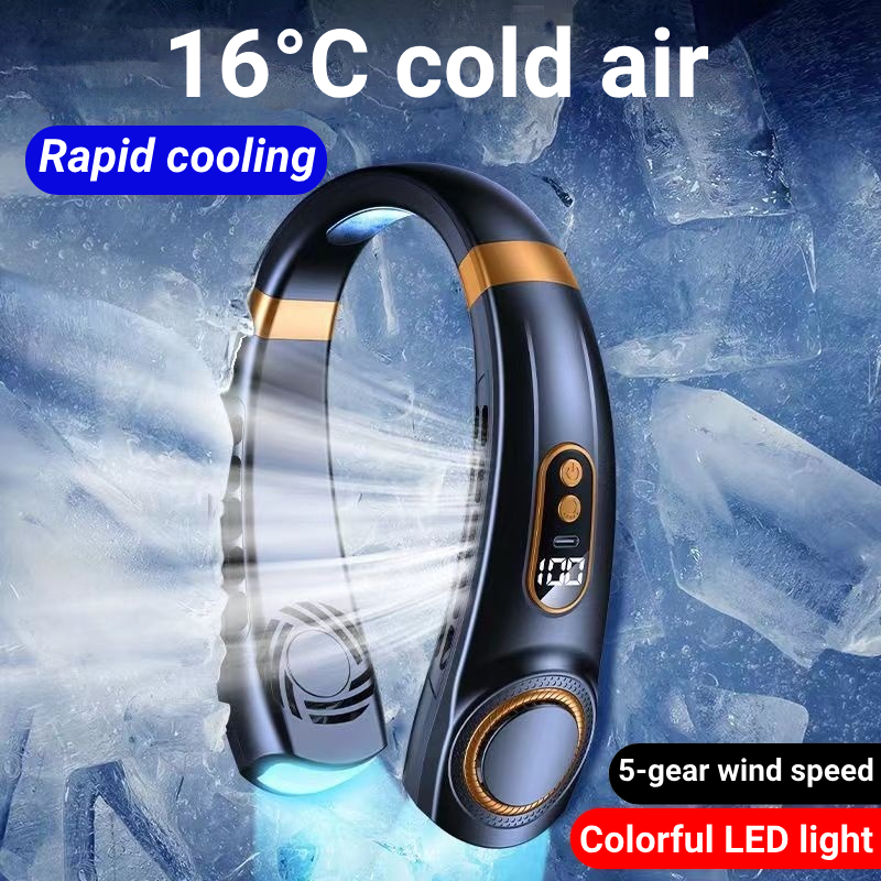 🔥READY STOCK🔥Portable Neck Fan Battery USB Rechargeable Bladeless ...