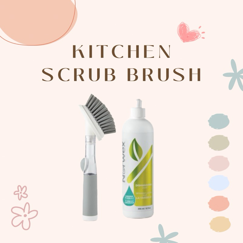 Norwex SoapDispensing Kitchen Scrub Brush Shopee Malaysia