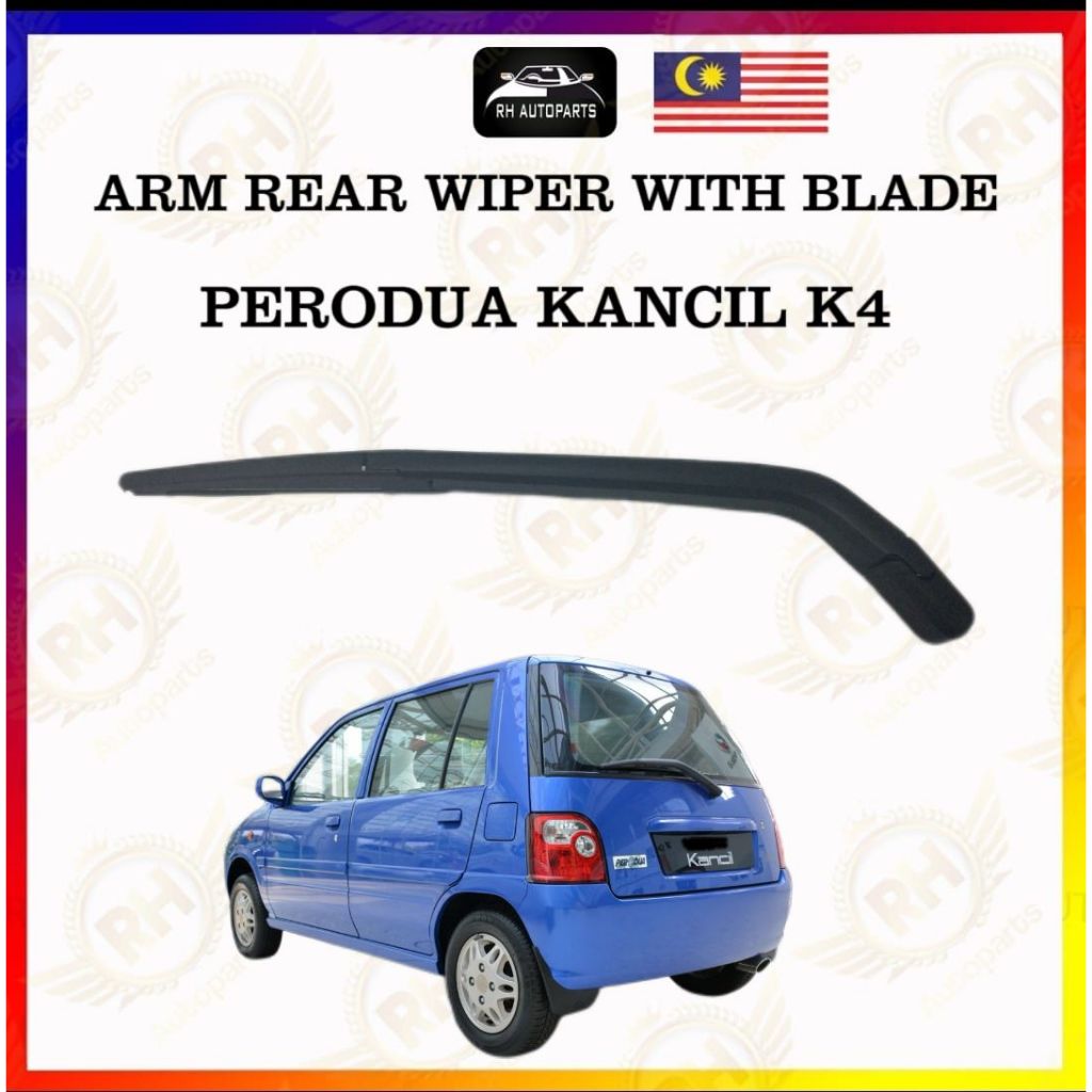 Perodua Kancil K4 Rear Wiper Arm With Blade Windscreen Cermin Belakang