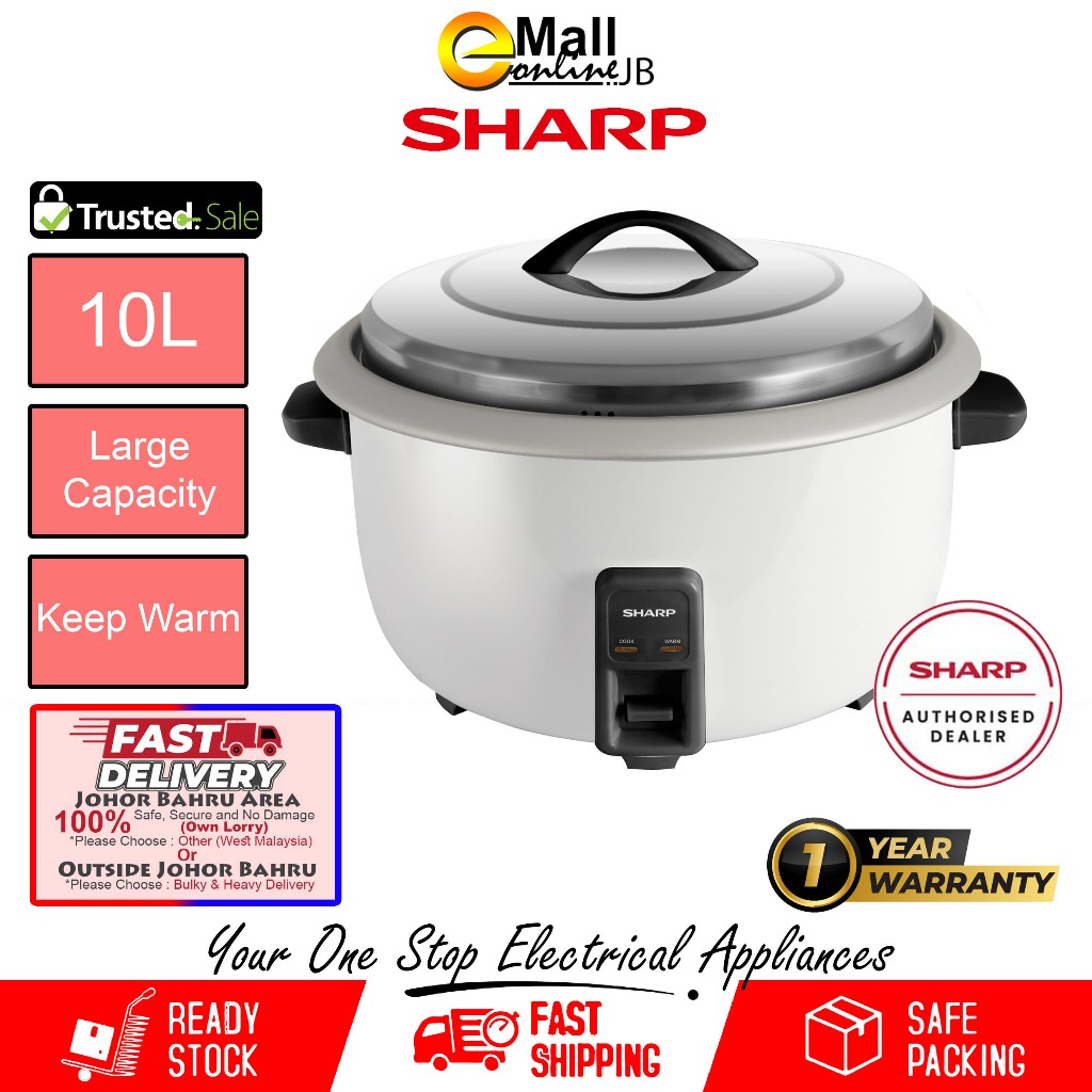 Sharp Rice Cooker KSH1008CWH 10L | KSH858CWH 8.5L | Periuk Nasi ...