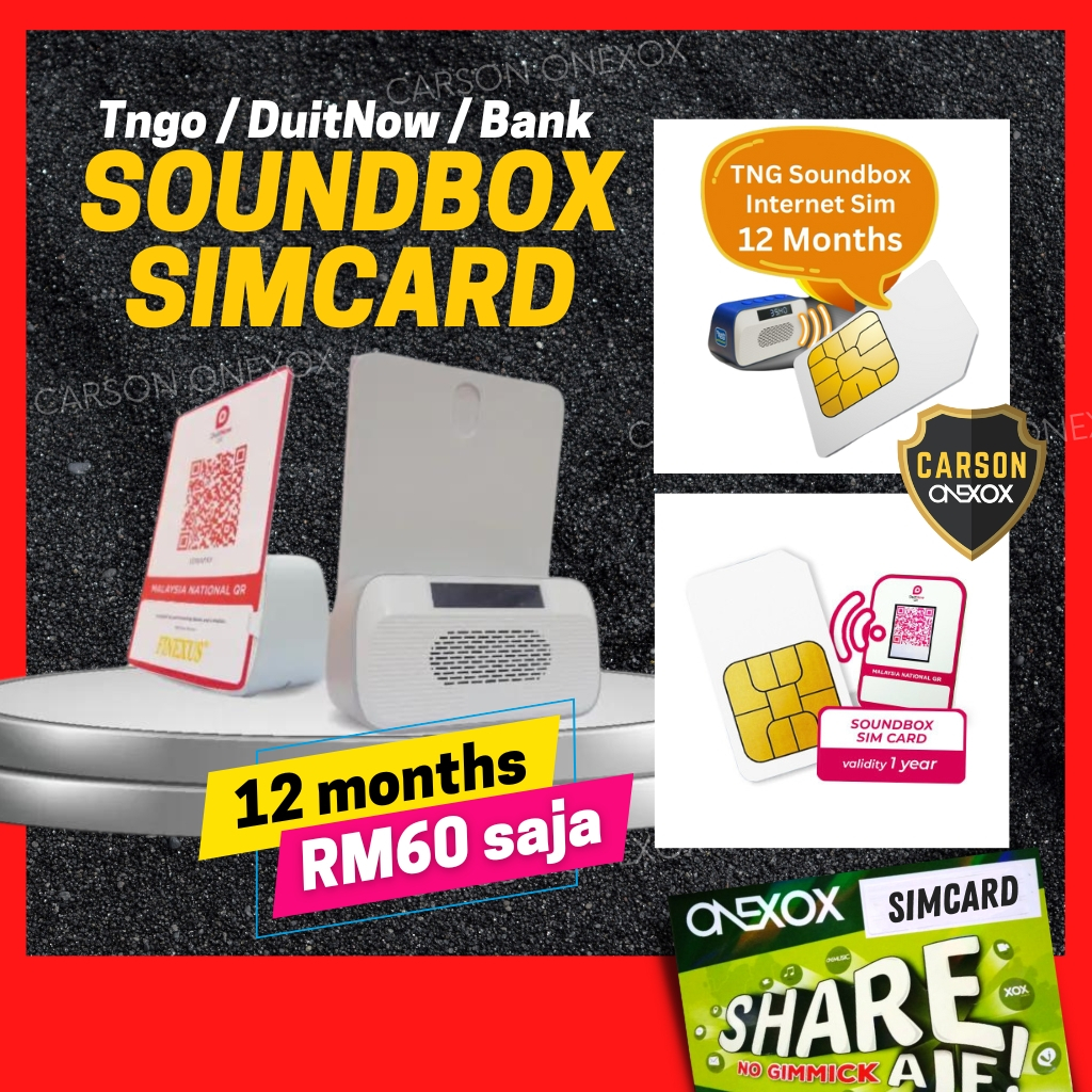 SimCard for Touch n Go Ewallet Soundbox, Bank DuitNow QR Soundbox ...