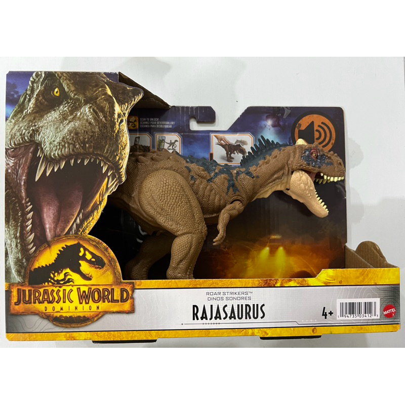 Jurassic World Dominion Roar Strikers Rajasaurus Dinosaur Action Figure ...