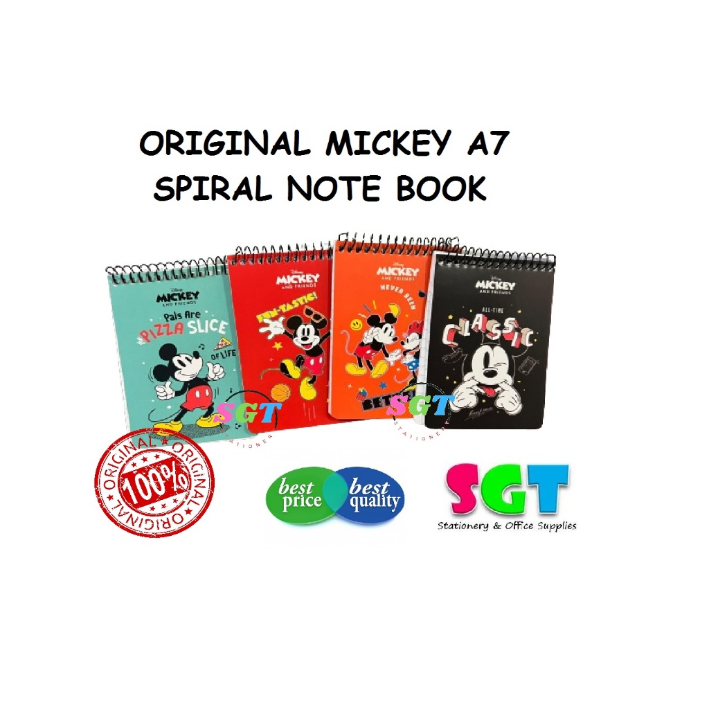 CAMPAP Mickey A7 Spiral Note Book / Buku Nota - 50 pages - 100% ...
