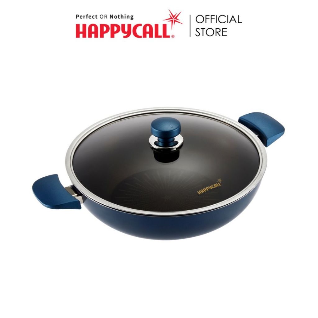 HAPPYCALL Classic Titanium IH Chef Wok + Lid (32cm) 3900-0413 | Shopee ...