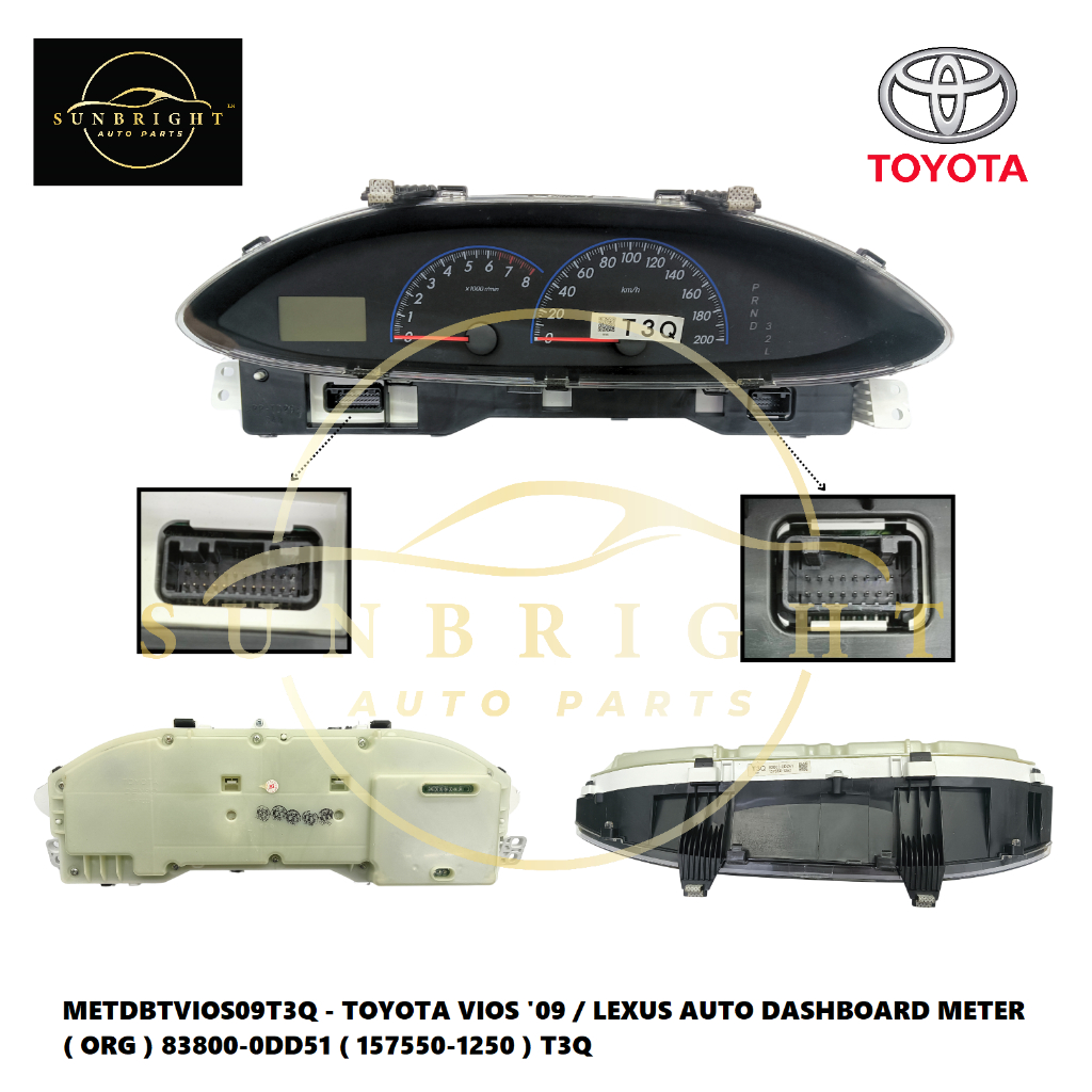 TOYOTA VIOS '09 / LEXUS AUTO DASHBOARD METER ( ORG ) 83800-0DD51 ...