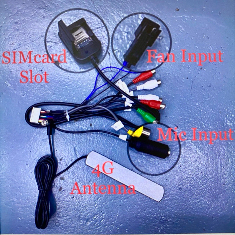 [READY STOCK] Android Player Sockets - 4G Antenna & RCA with SimCard ...