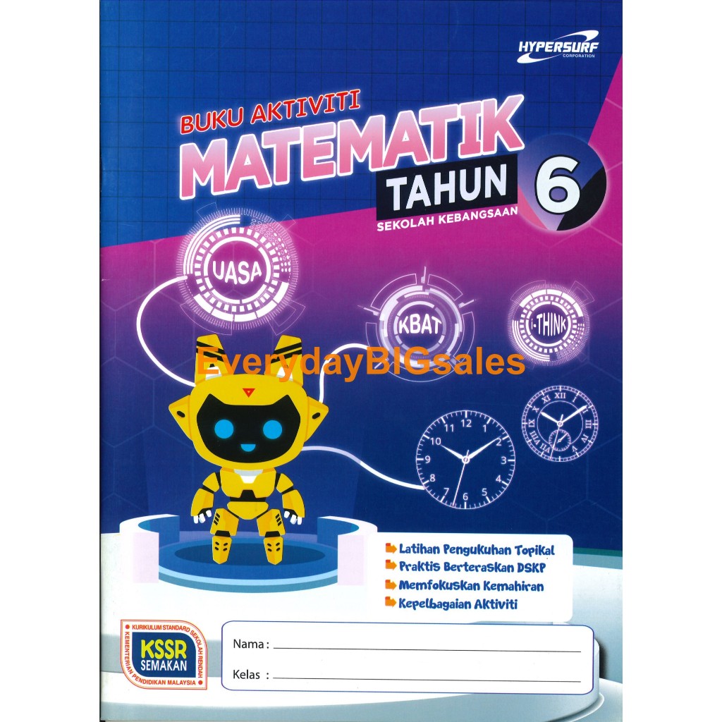 HYPERSURF BUKU AKTIVITI MATHEMATIK TAHUN 6 | Shopee Malaysia