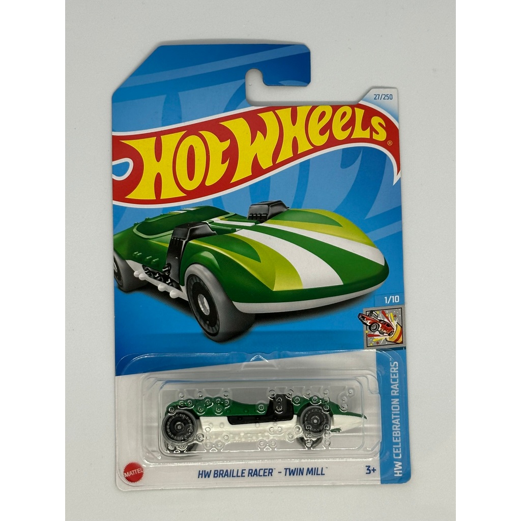 HotWheels HW Braille Racer Twin Mill HW Celebration Racers Long Card ...