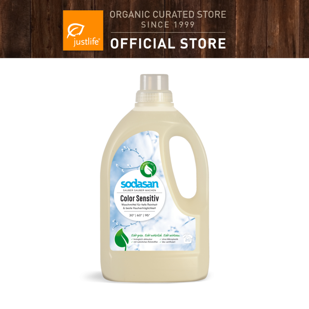 Sodasan Organic Laundry Liquid Detergent Color Sensitive, 1.5L | Shopee ...