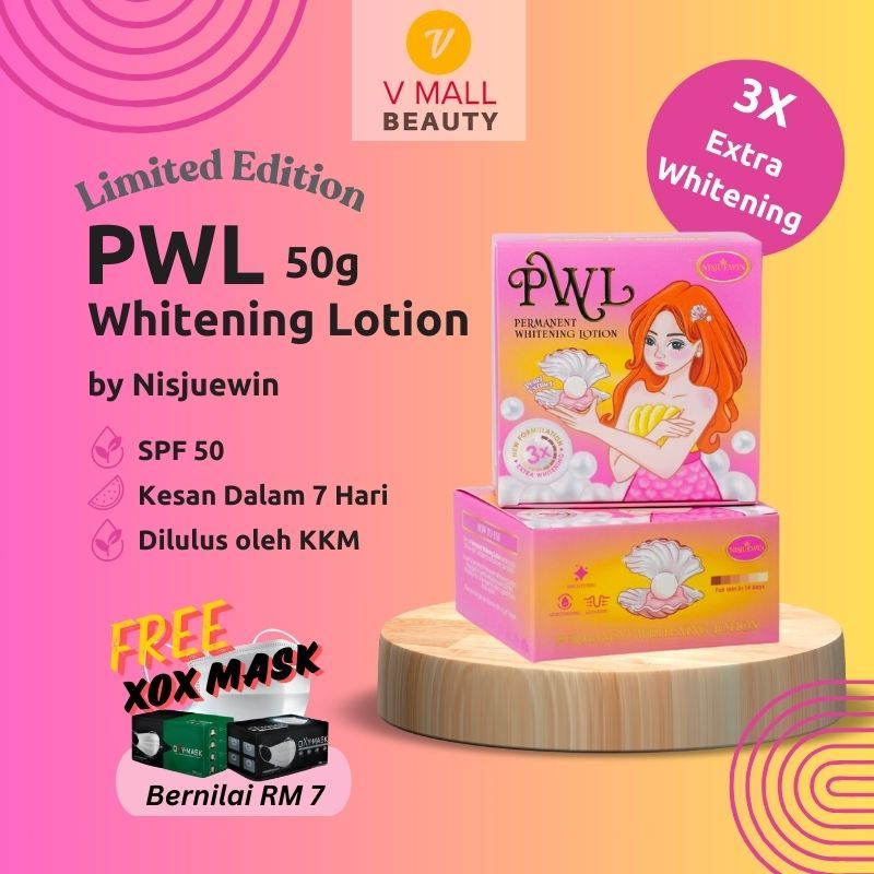 PWL Whitening Lotion HQ Limited Edition Original 100g 50g Nisjuewin ...