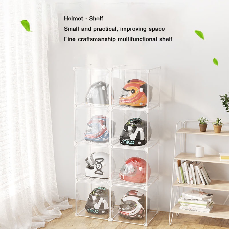 Helmet Shelf Display Cabinet Helmet Rack Storage Cabinet helmet storage ...