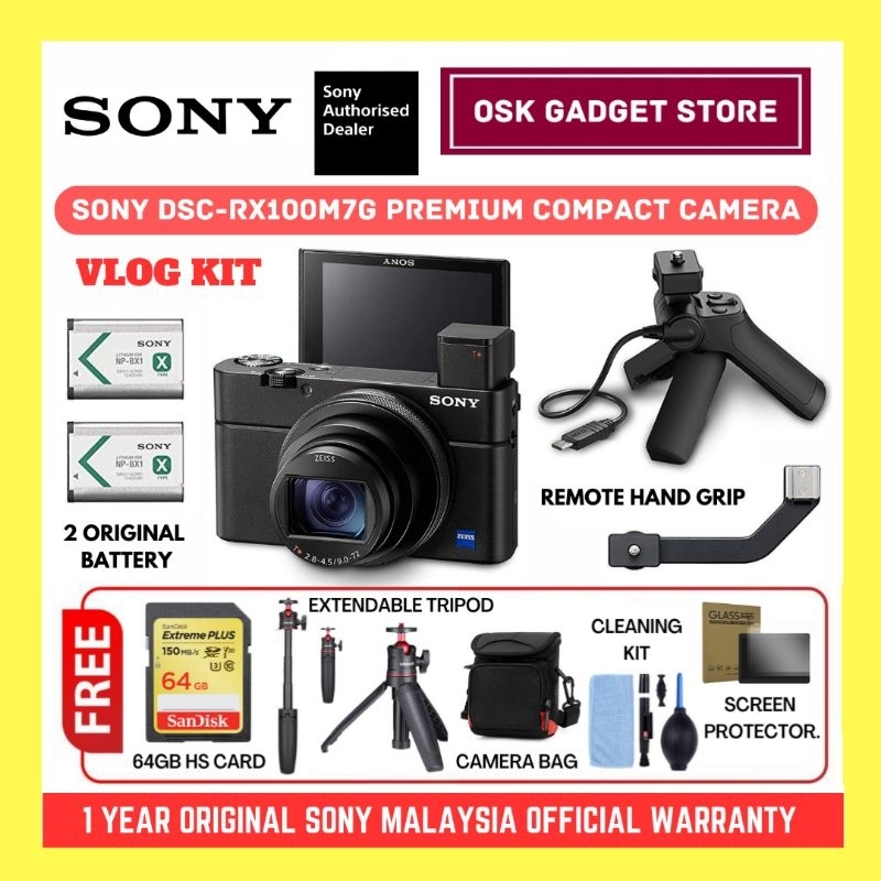 Sony DSC-RX100M7 RX100M7G Premium 4K Compact Camera | Point & Shoot | 1 ...