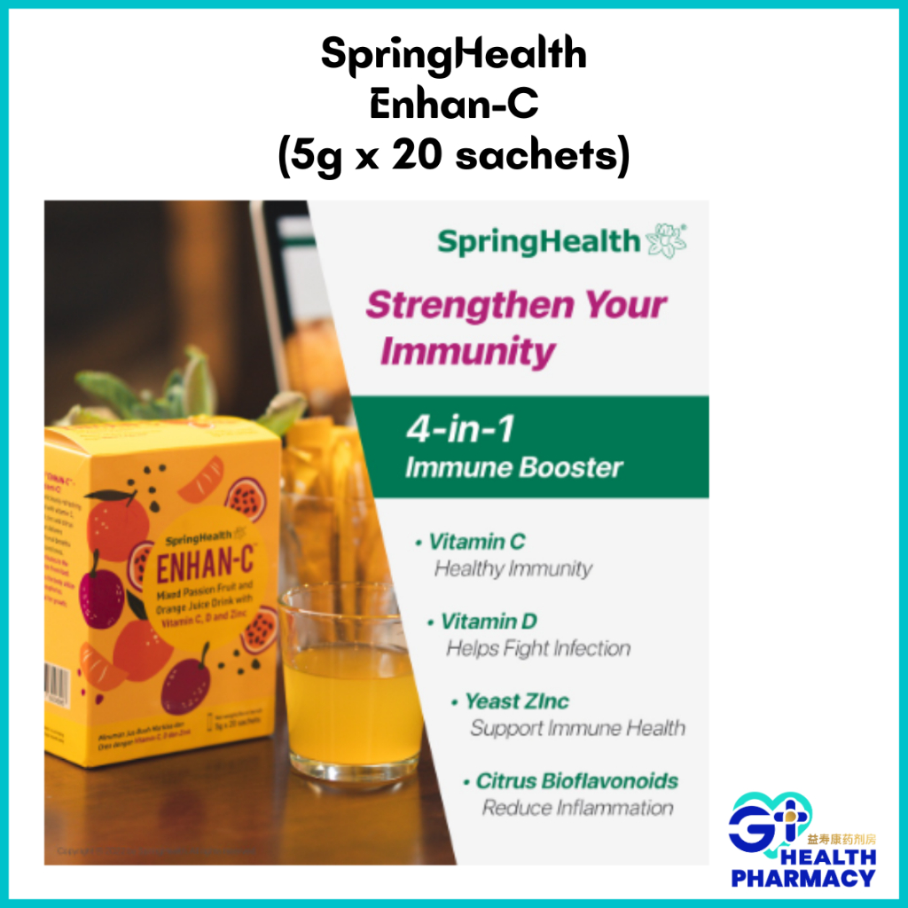 SpringHealth Enhan-C (20 sachets per box) Mixed Passion Fruit and ...