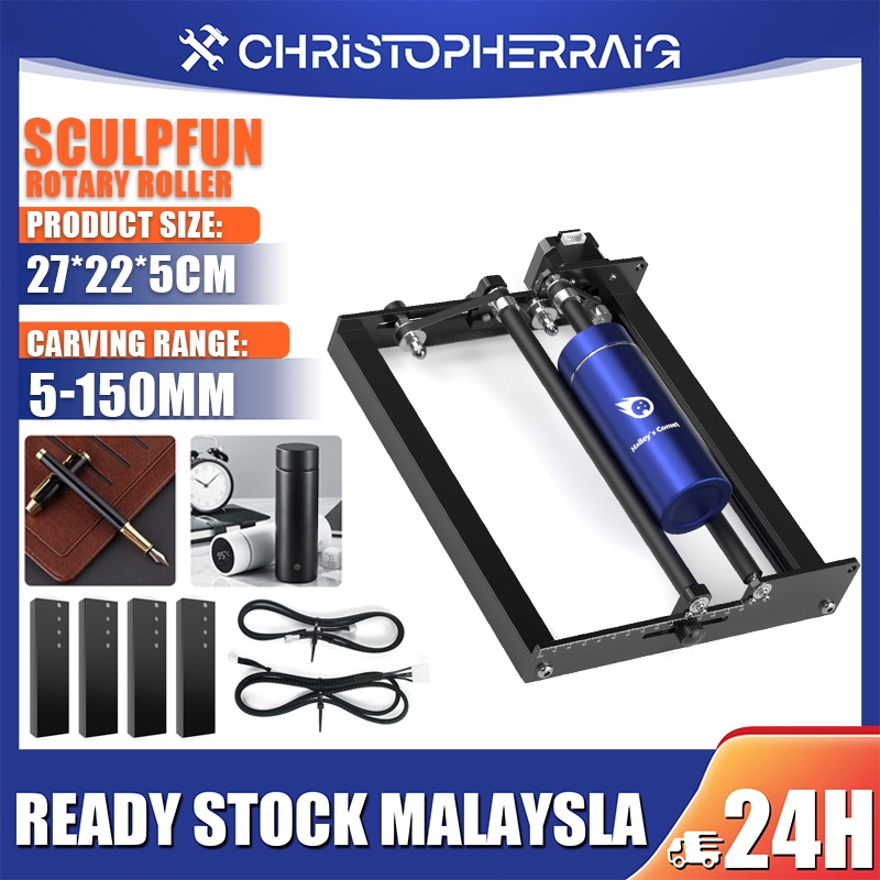 SCULPFUN Laser Rotary Roller Laser Engraver Y-axis Rotary With 360