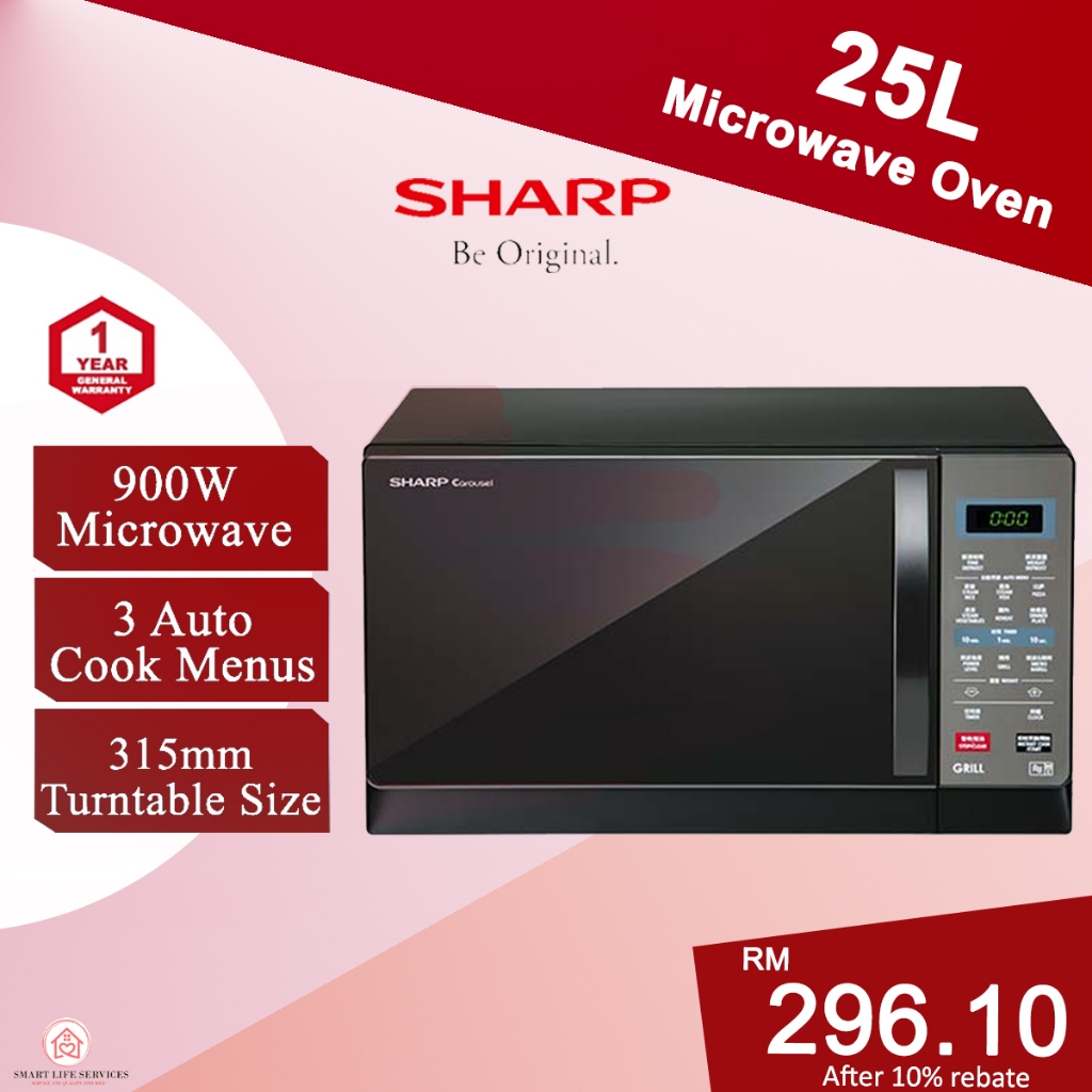 Sharp 𝟮𝟱𝗟 𝗠𝗜𝗖𝗥𝗢𝗪𝗔𝗩𝗘 𝗢𝗩𝗘𝗡 𝗪𝗜𝗧𝗛 𝗚𝗥𝗜𝗟𝗟 R607EK/ R7521GK Shopee Malaysia