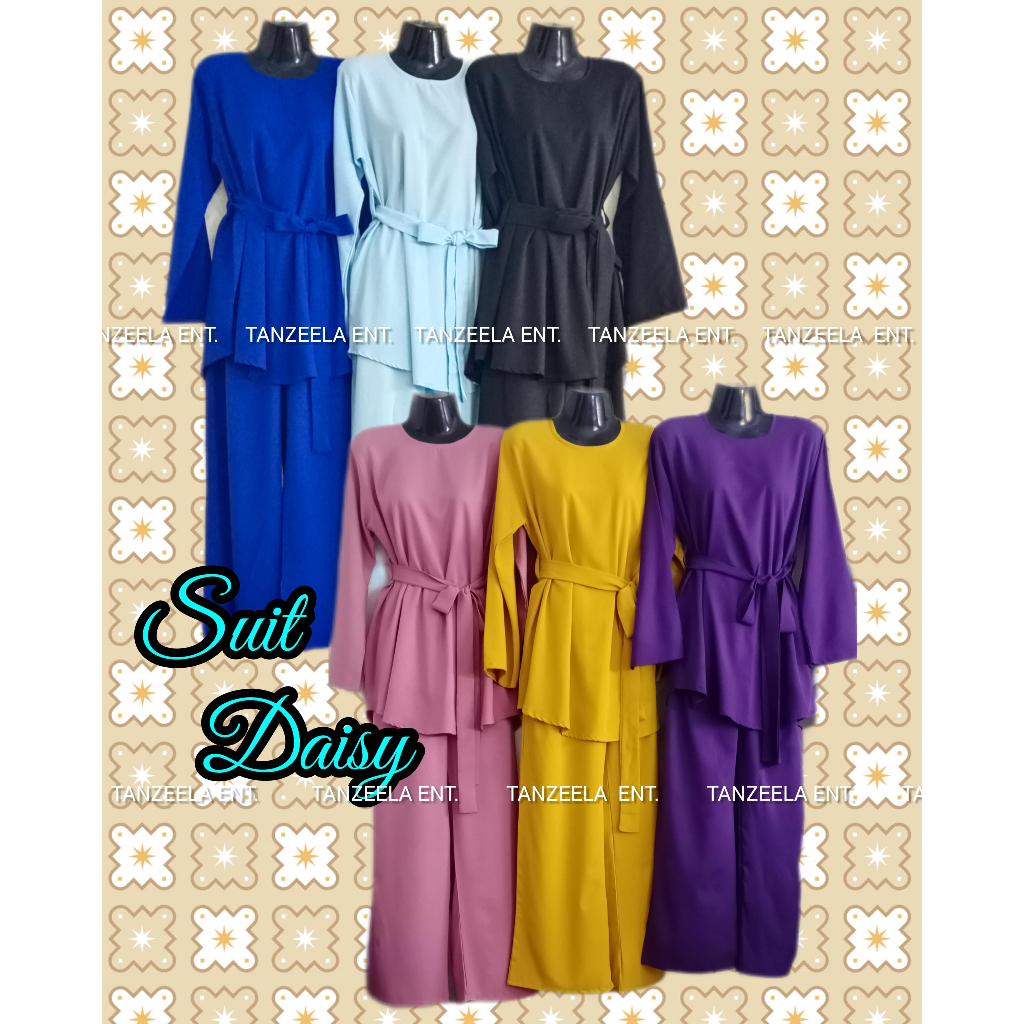 SUIT DAISY I MUSLIMAH SUIT FORMAL/CASUAL LOOSE BLOUSE + STRAIGHT CUT ...