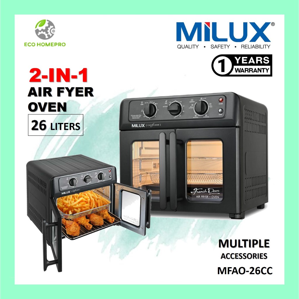Milux 26L Air Fryer Oven Chefcode MFAO-26CC | Shopee Malaysia