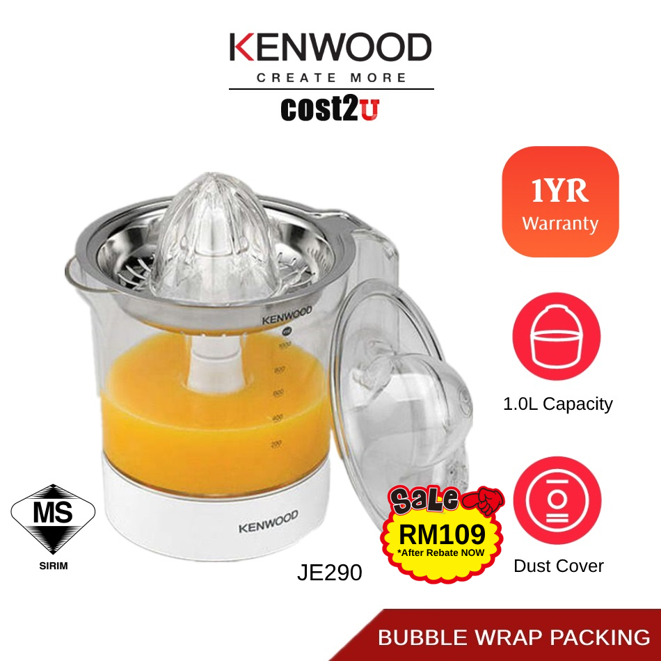 Kenwood 1.0L True Citrus Juicer JE290 JE290A (Fruit Juicer Juice