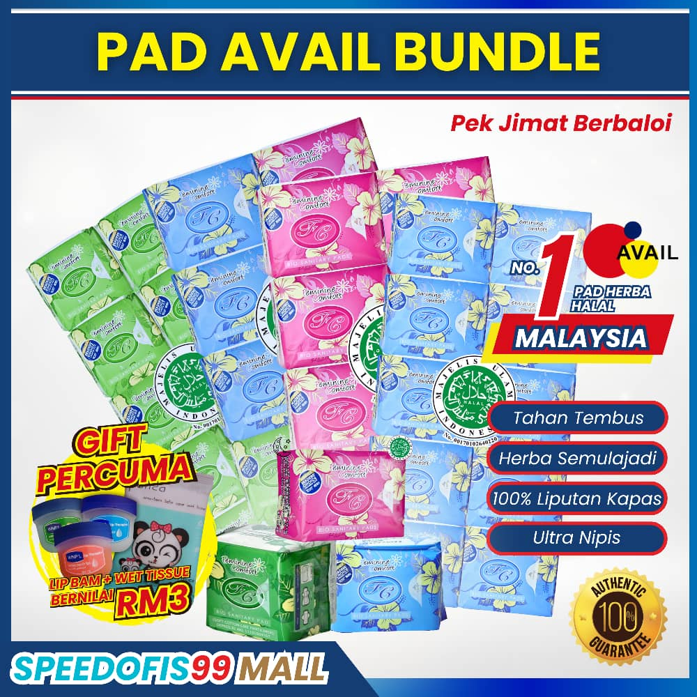 (100 ORIGINAL) Pad Herba Wanita Avail Beauty Panty liner, Day use