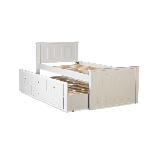 LH Solid Wood TRUNDLE BED WITH 3 DRAWER STORAGE BED KATIL KAYU STORAGE ...