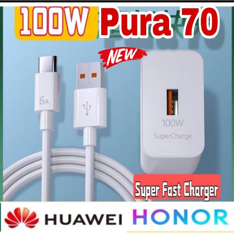 Chargeur Rapide 100W SuperCharge Pour Honor Avec Câble USB-C 6A 1m - Compatible Honor 200/Pro, Pura 70, Magic Series - 8