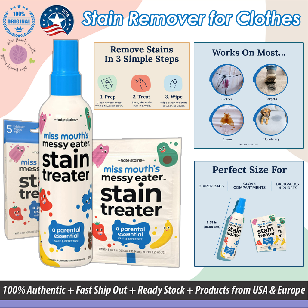Original USA Products Miss Mouth's HATE STAINS CO Stain Remover for