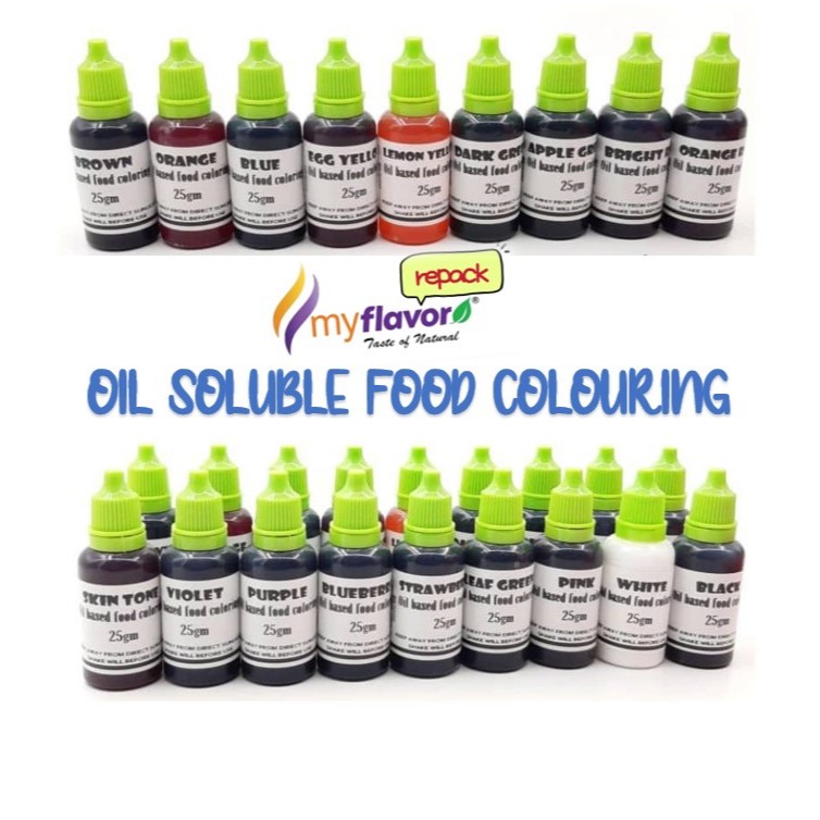 MYFLAVOR • REPACK • OIL SOLUBLE FOOD COLOURING / COLOUR / PEWARNA