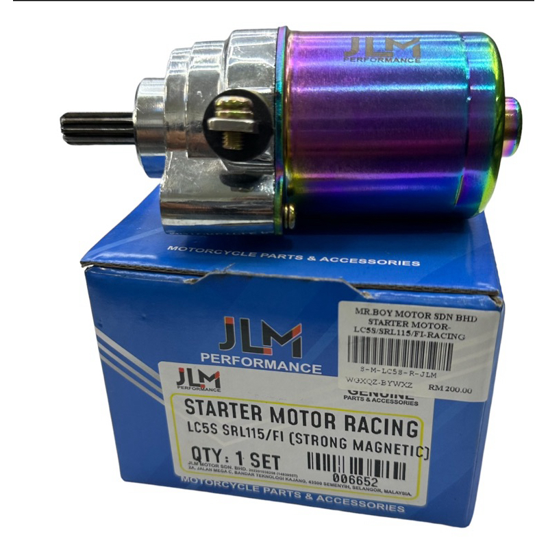 JLM RACING STARTER MOTOR FOR SRL115FILC135LC5SY15ZRY16ZR FOR BLOCK