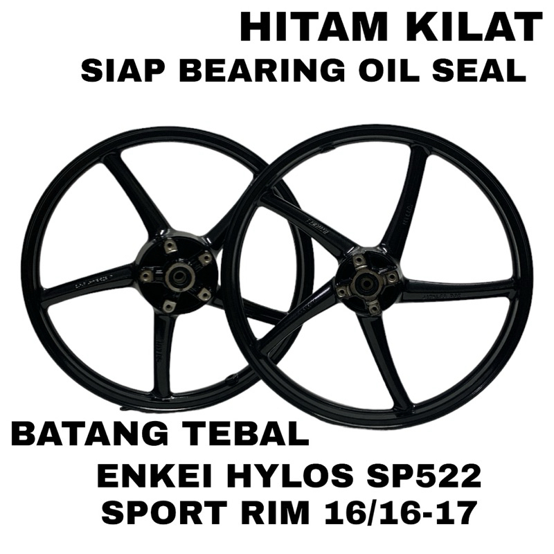 Y15ZR/NVX SP522 ENKEI HYLOS SPORT RIM SIAP BEARING (16/16-17) BLACK ...