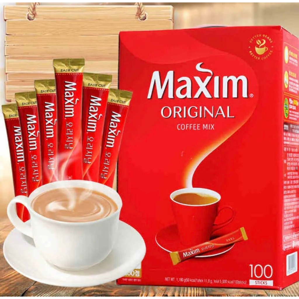 Korea Maxim Original Taste Instant Coffee (Exp 2025/10) 100 sticks ...