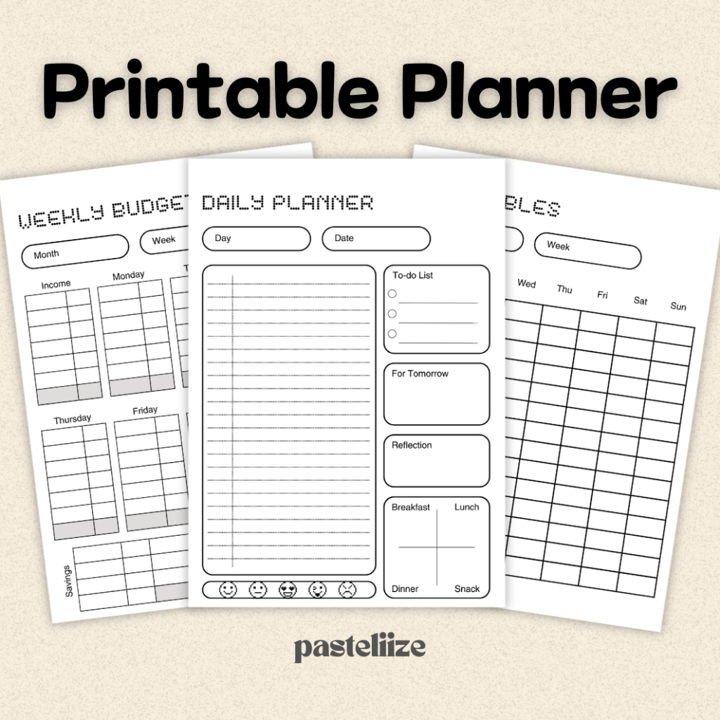 Printable Planner | Digital And Physical Use | Timetable | Weekly ...