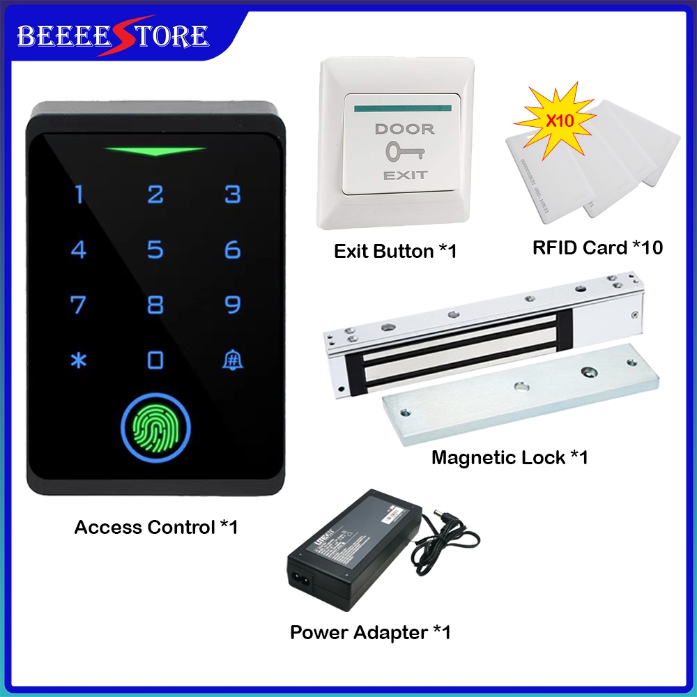 DOOR ACCESS LOCK SYSTEM FINGERPRINT ATTENDANCE FULL SET 280Kg Magnetic ...