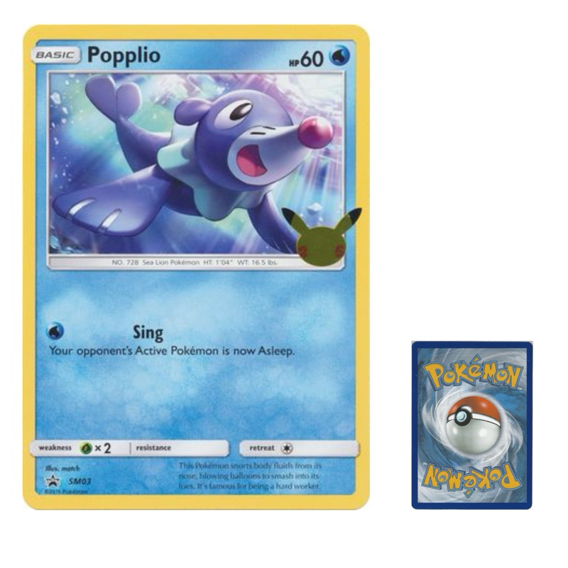 Pokemon Jumbo Card - Popplio (SM03), Litten (SM02), Rowlet (SM01) - 25th  Anniversary Oversized Promo | Shopee Malaysia