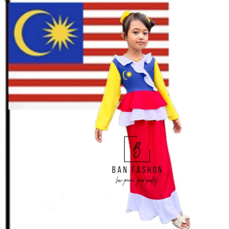 baju merdeka budak,mardeka Baju kurung 2024, Baby Gir merdeka Dress ...