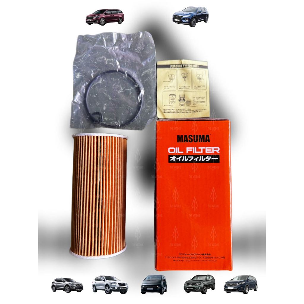 (MASUMA JAPAN)ENGINE OIL FILTER HYUNDAI STARIA 2021/SANTA-FE CM,DM,TM ...