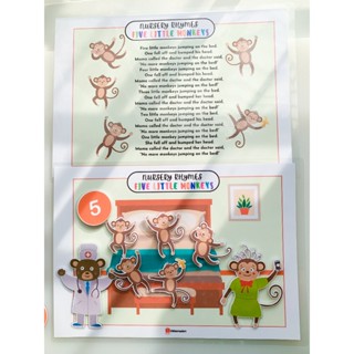 Kids Busy Book Five Little Monkeys Jumping On The Bed Nursery Rhymes 