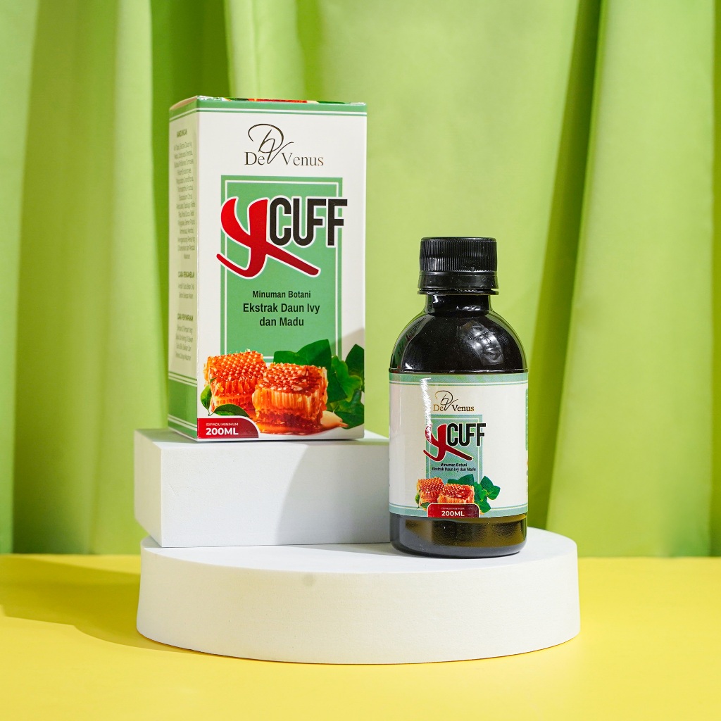 DE VENUS XCUFF (MINUMAN BOTANI EKSTRAK DAUN IVY DAN MADU) 200ML EXP : 1 ...