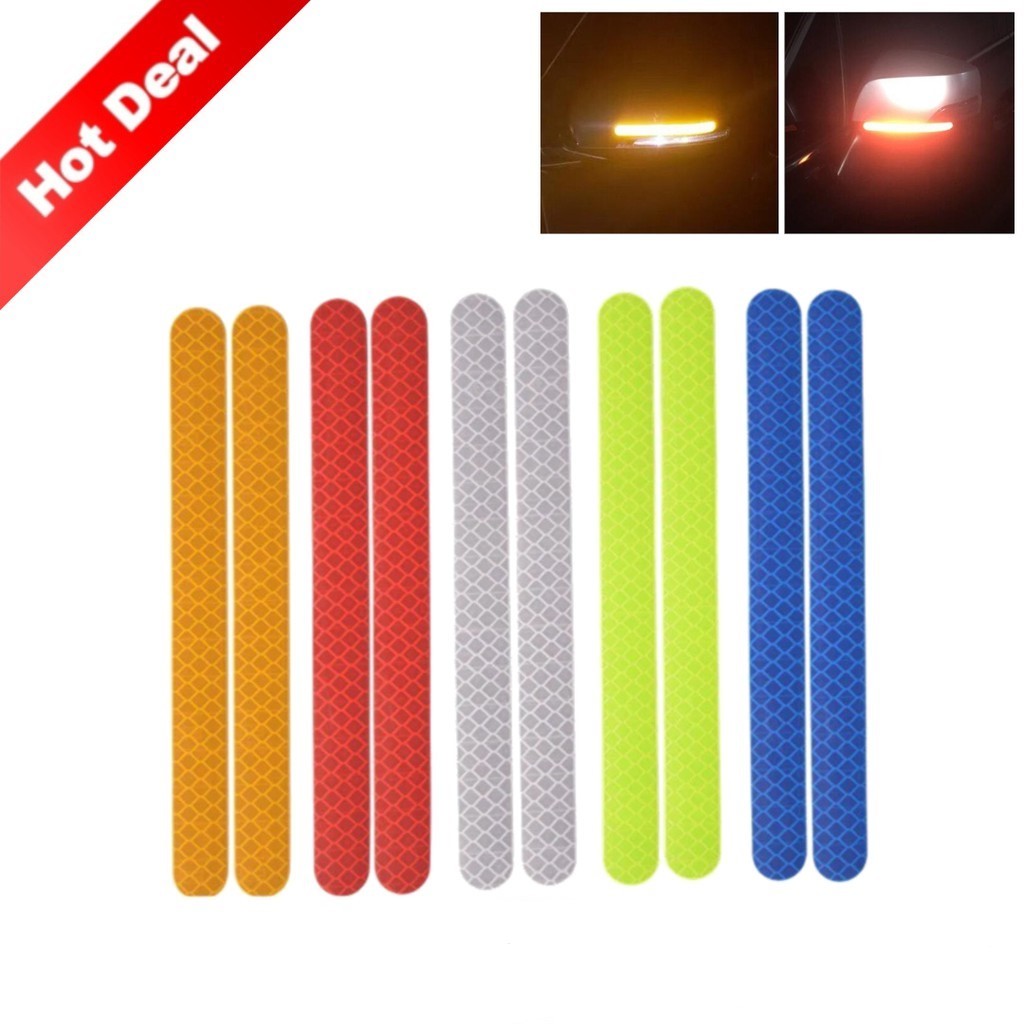 2pcs Car Rear View Mirror Reflective Stickers Reflective Warning ...