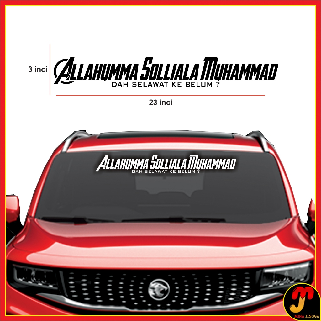 Sticker Kereta Selawat Rumi Jom Selawat Sticker Jawi Kereta Stiker Cermin Kereta Rumah Kedai 7033