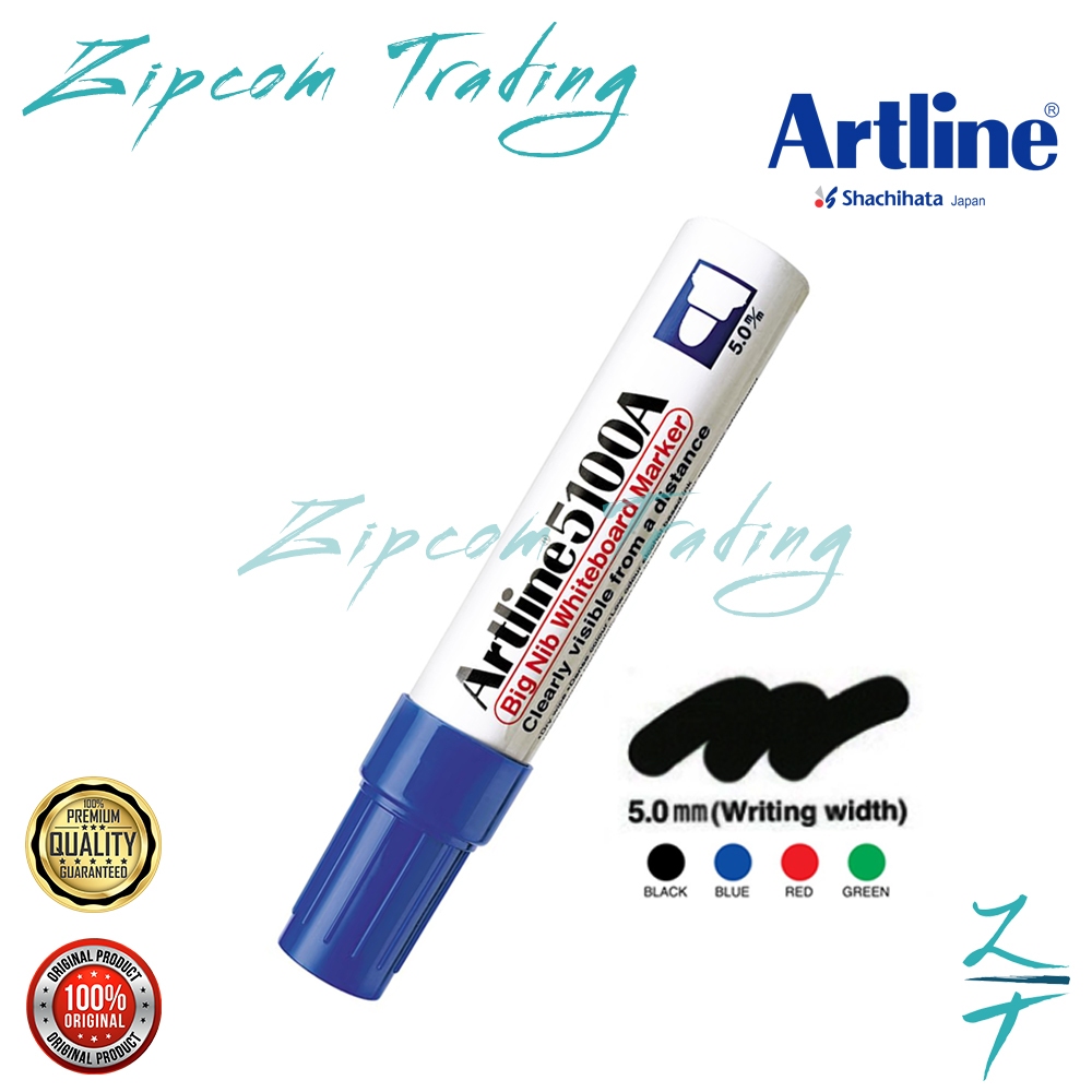 Artline 5109a Whiteboard Marker 10mm Chisel Nib Blue BOX6 : 159003 | The Stationery Store - View #4